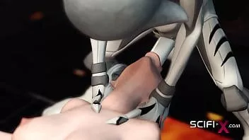 play Sexo com um alienígena em uma nave espacial. uma jovem loira sexy é fodida por um alienígena