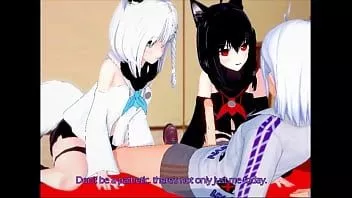 play Getting gangbang by both fubuki and kuro at the church subbed [hololive hentai]