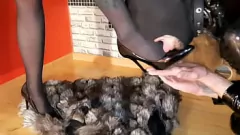 Reproducir Adoración de zapatos dominatrix: el placer fetichista de las piernas del esclavo